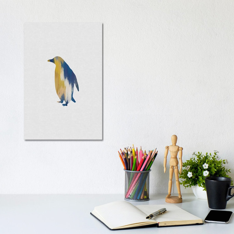 Penguin - Wrapped Canvas Painting, 20.32 cm H x 30.48 cm W