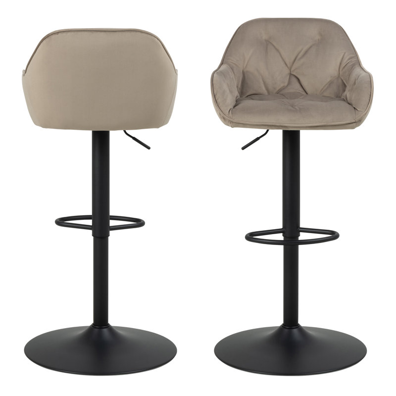 Washingtonville Upholstered Adjustable Height Counter Stool, Beige