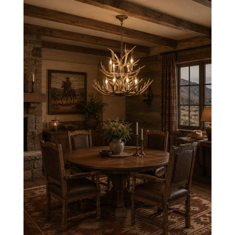 Lustre en bois à 2 niveaux Whitterton Eclectic