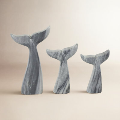 Genuine Marble Whale Sculpture