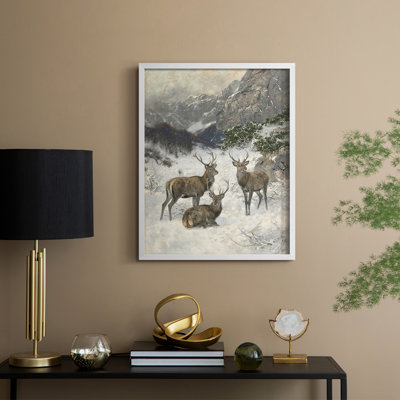 «Vintage Animal Print», reproduction encadrée en bois massif