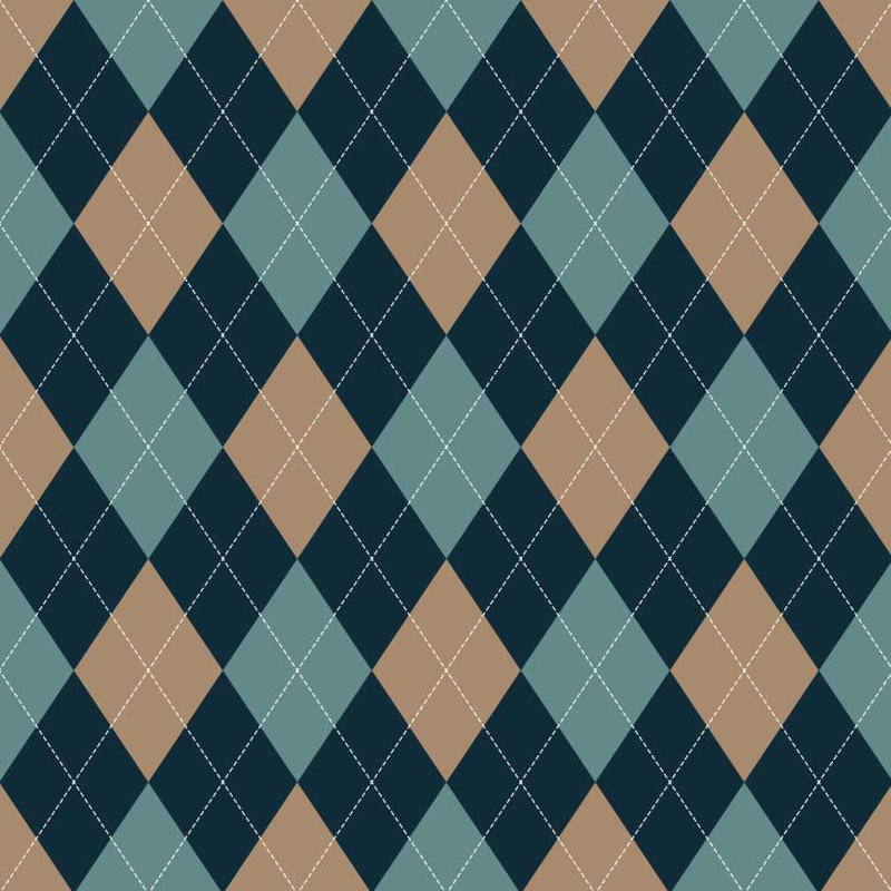 Rouleau de papier peint adhésif Ahria, Bleu, L 96 po x l 24 po
