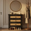 Table de chevet 3 tiroirs Coffee Boho