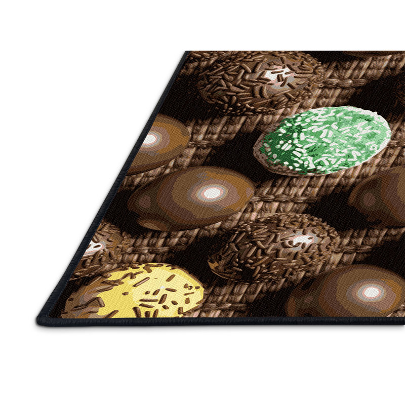  Tapis lavable Brigadeiros Desserts, Rond 3 pi