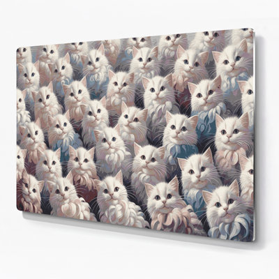 Cats Lambkin Gray Metal Wall Art