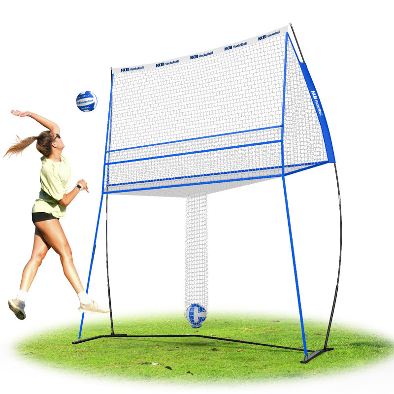 Équipement d'entraînement de volleyball - filet de pratique de volleyball réglable 11 x 8 pi avec ballon et sac de transport