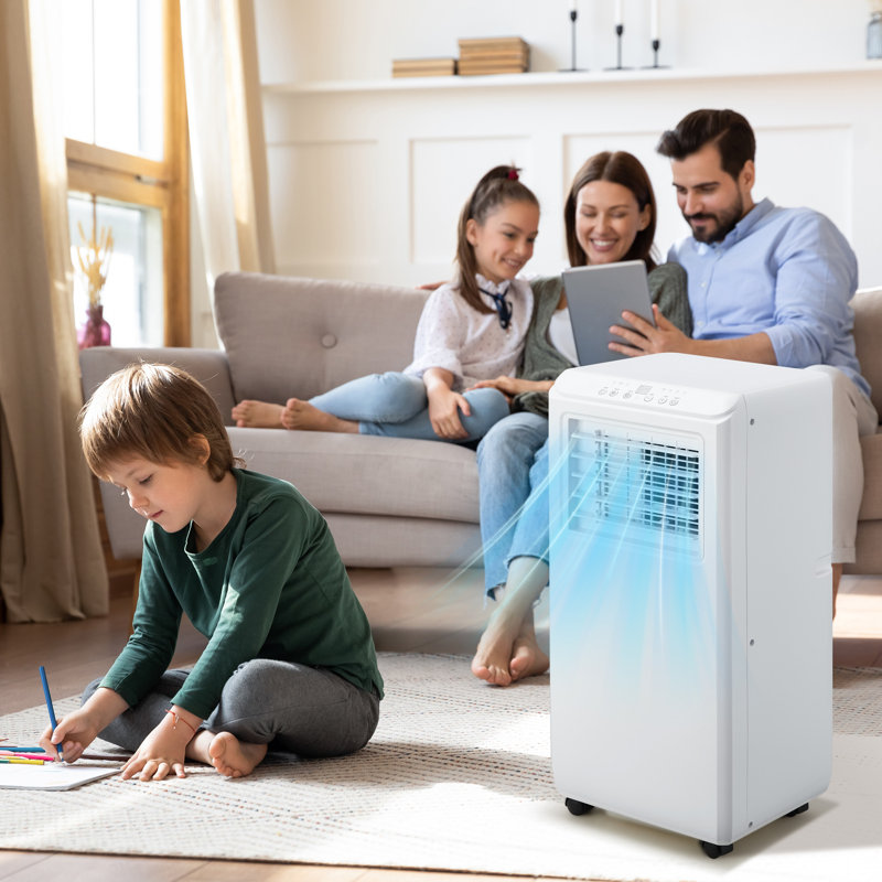 Climatiseur portatif 8 000 BTU avec télécommande pour une pièce jusqu'à 350 pieds carrés Ft., Unité de climatisation 3 en 1 autoportante avec refroidissement, déshumidificateur, fonction de ventilateur, AC compact avec ensemble d'installation pour la maison