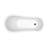 61" Streamline Clawfoot Soaking Acrylic Bathtub With Drain, Clawfeet, and Bamboo Tray-76696977-51346611