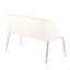 Banc en métal chromé et velours crème