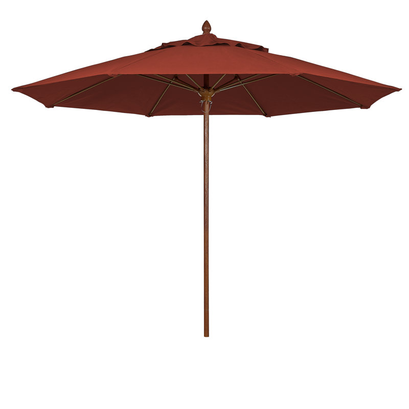 Parasol de marché 8 pi Prestige, Teck, Sunbrella® terre cuite