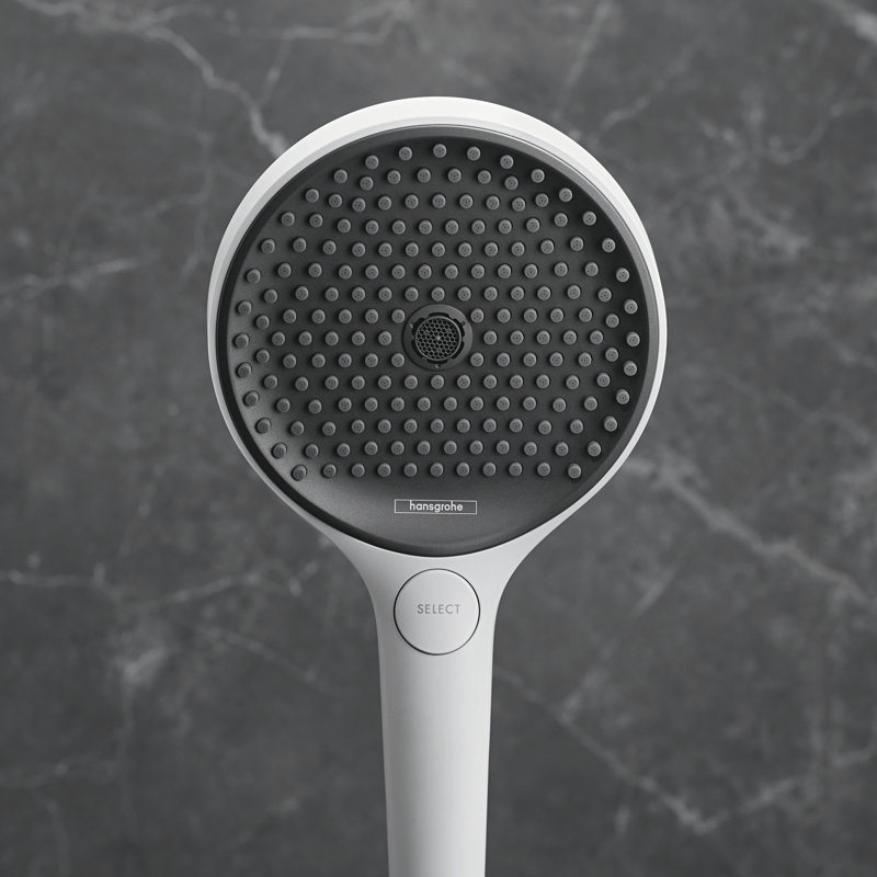 Hansgrohe Rainfinity Handheld 3-Jet Showerhead 130, Matte White, 1.75 GPM