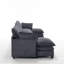 Canapé modulaire, grand canapé en forme de U en velours Canapé confortable à 4 places avec 2 repose-pieds, 2 coussins lombaires, canapé profond pour le salon-466996463