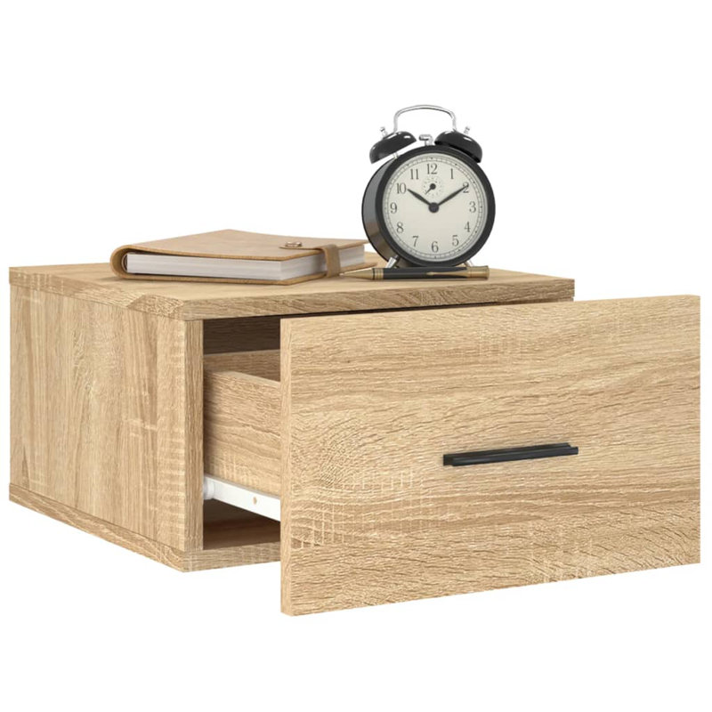 Magbula 35cm W Manufactured Wood Bedside Table, Sonoma Oak