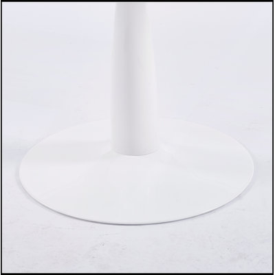Round Tulip Dining Table with Sturdy Golden Metal Pedestal Base for Apartments, Cafes, and Offices