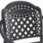 3-Piece Set Of Cast Aluminum Patio Furniture With Red Cushions-1945165070