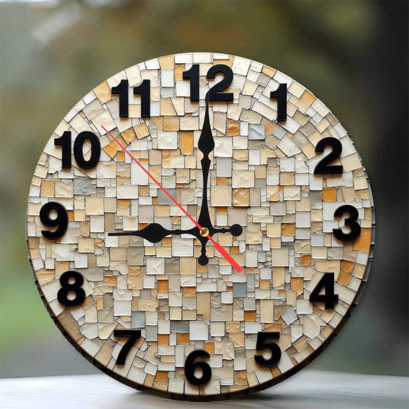 Horloge murale mosaïque