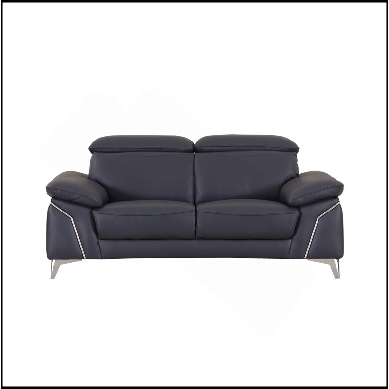 Causeuse en cuir italien Global United, Marine