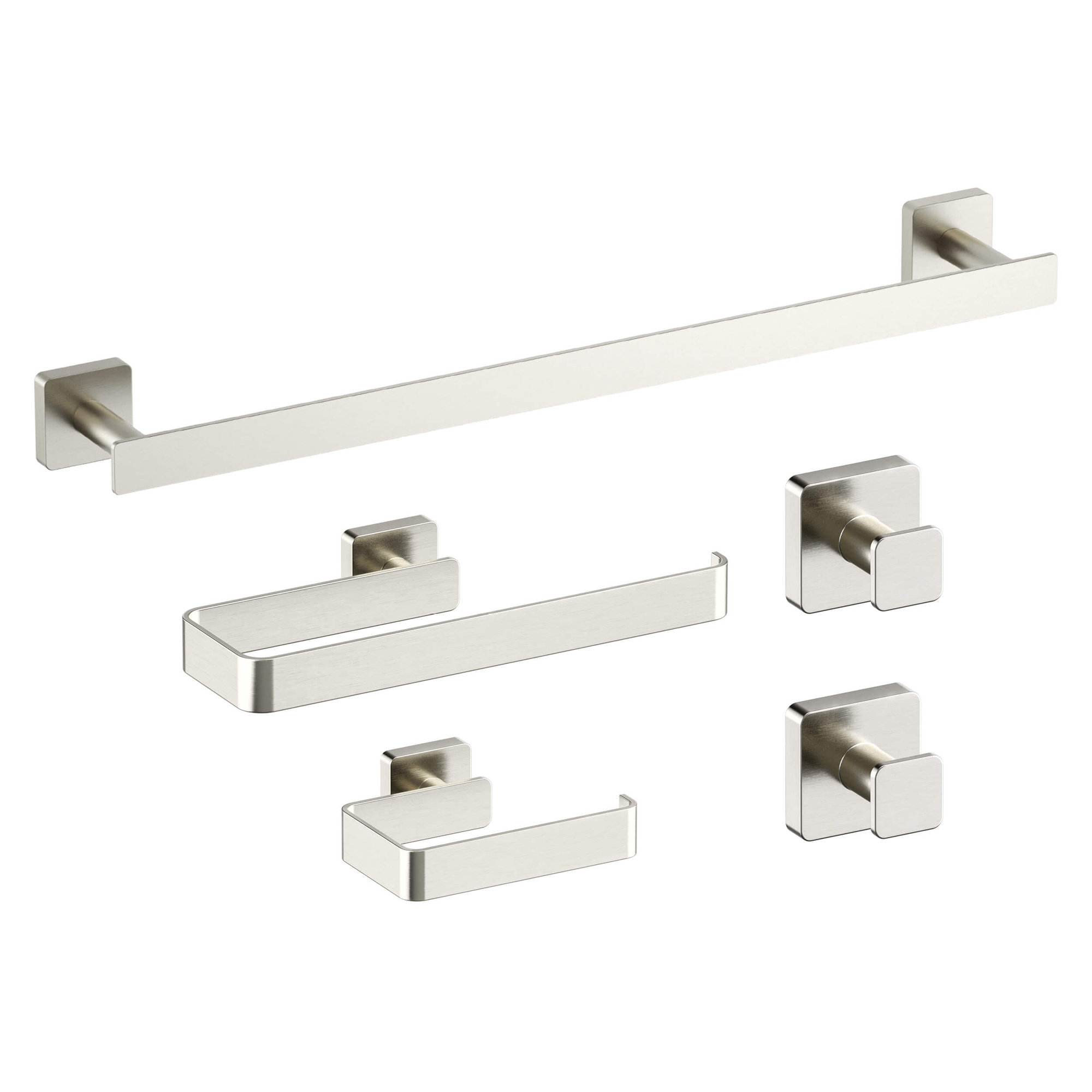 Blaze 5 - Piece Bathroom Hardware Set, Brushed Nickel