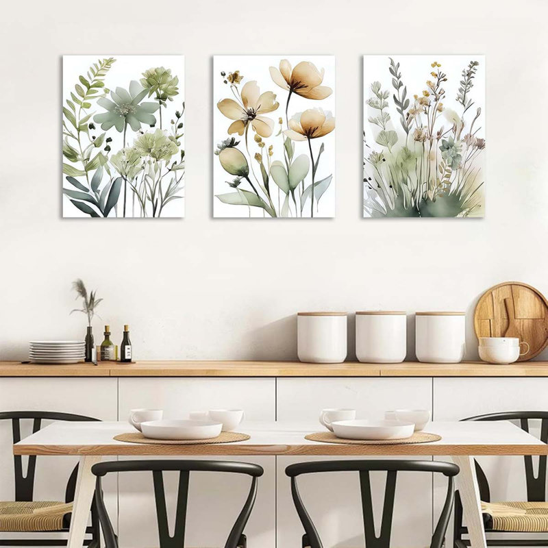 3 Piece Wrapped Canvas Print, 60cm H x 40cm W