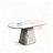 62.9" Oval Dining Table Solid Wood Walnut Veneer Base Scratch Resistant Sintered Stone Top Modern Stylish Design-- Arrtle Furniture