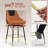 Full Back Upholstered Counter Stool With Metal Frame-992692667