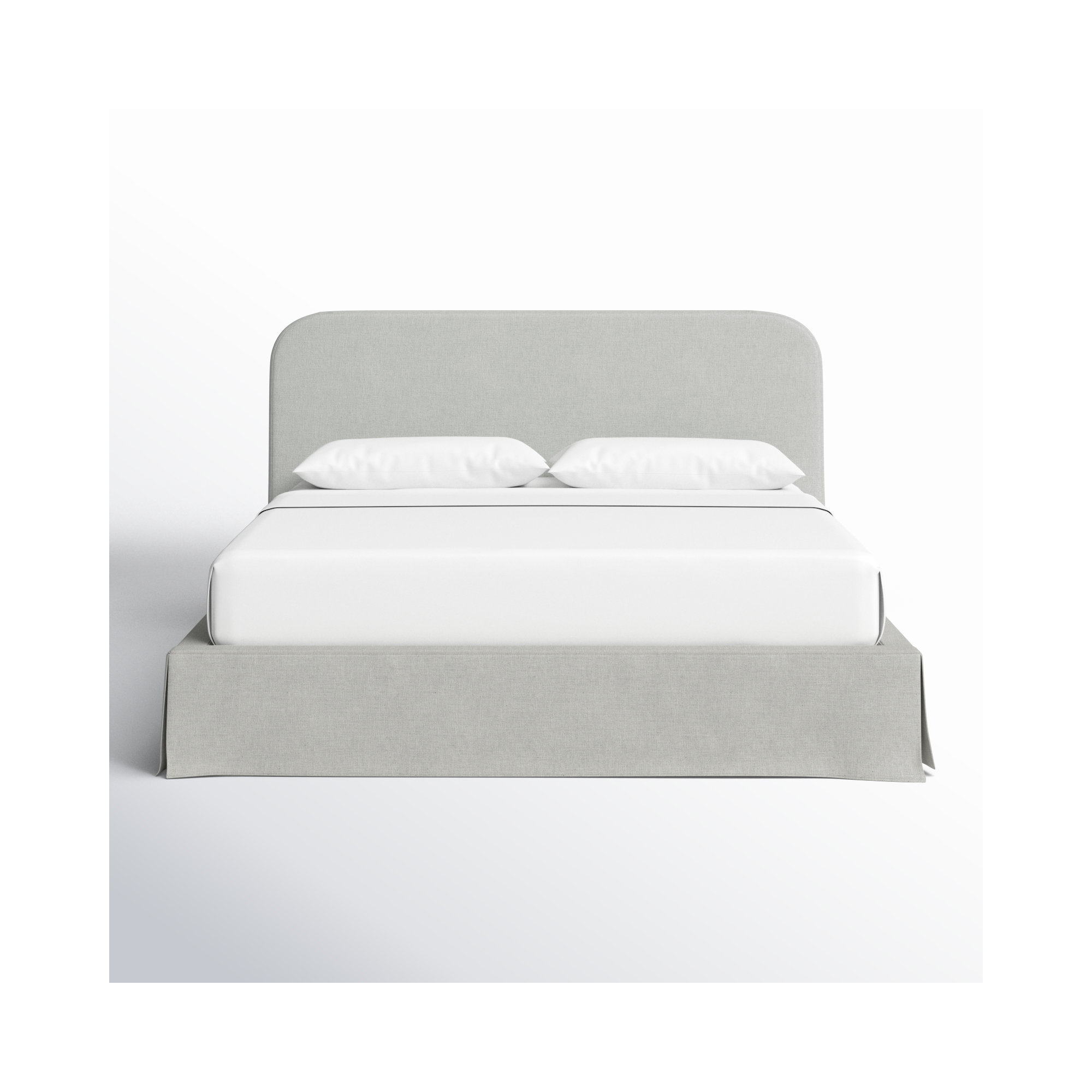 Miya Upholstered Bed, Queen, Cream