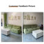 Canapé modulaire 90,55 "vert 100% polyester-129704731-129704736