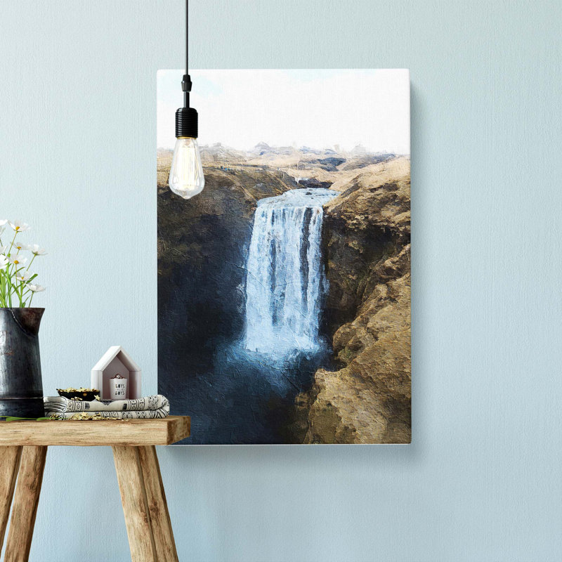Skogafoss Waterfall Iceland - Wrapped Canvas, 50cm H x 35cm W x 3cm D
