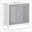 Armoire de rangement robuste sur piédestal avec tablette réglable pour maximiser l'espace et l'organisation de la salle de bain