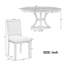Ensemble de table de salle à manger 5 pièces avec table extensible et chaises rembourrées-681423067