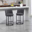 Ensemble de 2 tabourets de bar à hauteur de comptoir, tabourets de bar moderne avec dossier, tabourets de bar rembourrés en tissu de lin pour îlot de cuisine-749319265