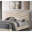 Lit simple capitonné en flanelle Mid-Century-1531850223