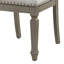 Chaises d'appoint rustiques (2 pièces) - Lin beige, ton chêne vieilli