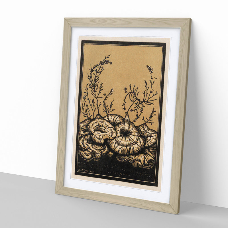 Blossoming Plants by Julie De Graag - Picture Frame Painting, 48cm H x 36cm W x 2cm D, Oak Framed
