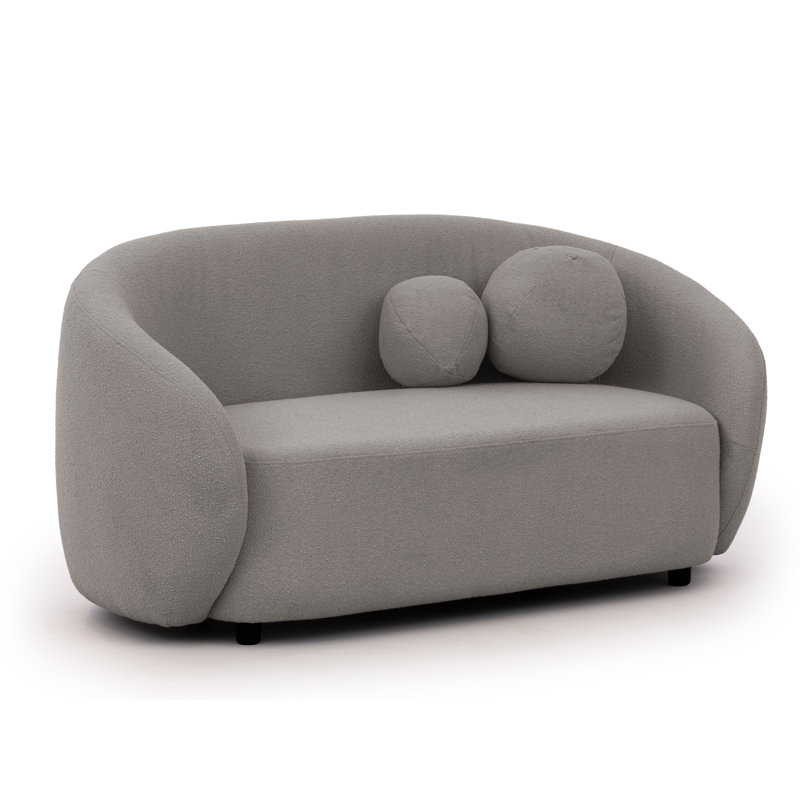Roundi Boucle Sofa, Grey, 2
