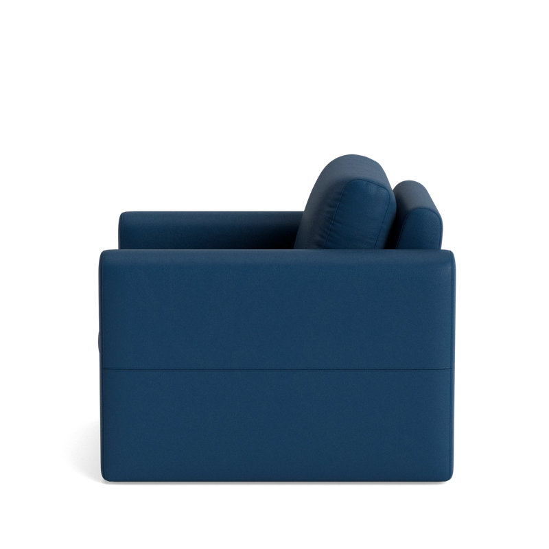 Knox Leather Accent Chair, Leather - Deep Blue