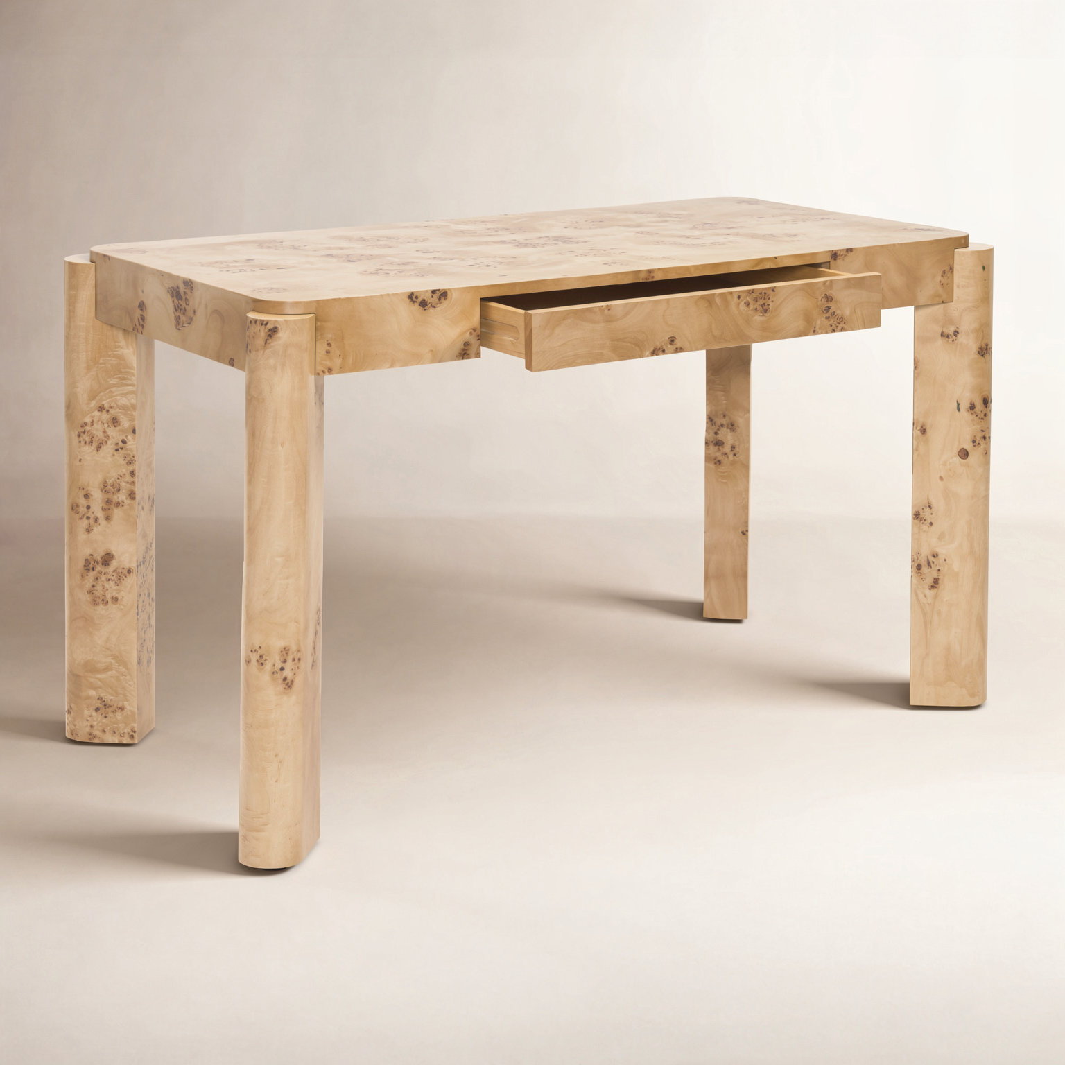 Jakus Console Table with Hidden Drawer, 29.5" H x 49.2" W x 25.6"D, Beige