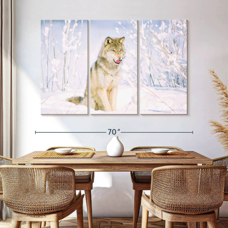 Loup sauvage Brampt, H 28 po x l 45 po