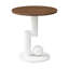 Tables basses ovales et rondes de luxe, salon, table centrale blanche, 2 pièces, tablettes de rangement à glissières réglables, finition, facile à monter, sécuritaire pour