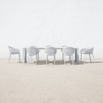 Farrah 8 - Person Patio Dining Set with Extendable Rectangular Table