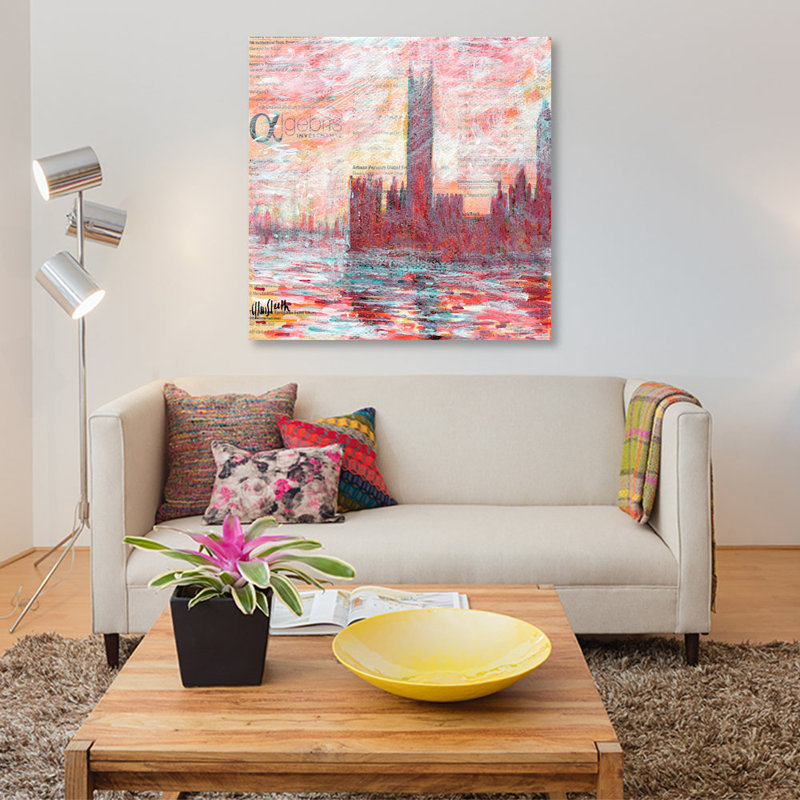 « westminster », impression sur toile, H 12 po x l 12 po x P 1,5 po, Toile tendue, Pas de tapis