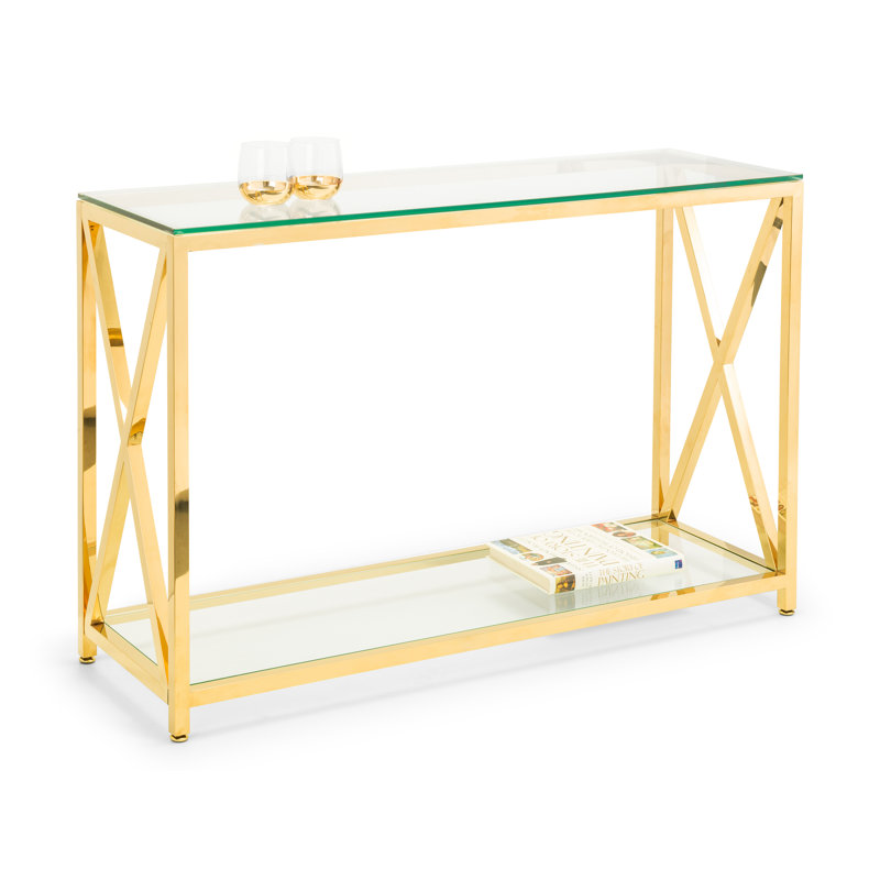 Trueblood Console Table, Gold