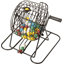 Ensemble de jeu de bingo familial GSE avec cage de bingo, 75 balles de bingo, 150 jetons de bingo, 18 cartes de bingo