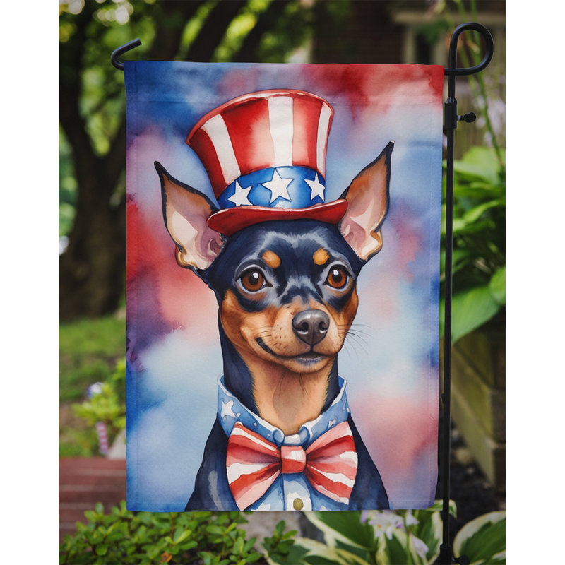 Drapeau patriotique du jardin américain, Pinscher miniature