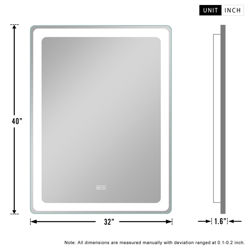Leopolda Flat Wall Mirror, 40" x 32"