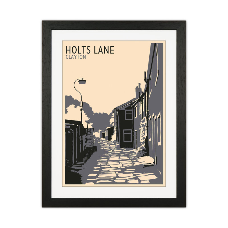 Holts Lane, Clayton by Richard O'Neill - Print, 53.5cm H x 43.5cm W x 3cm D, Black Framed