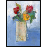 White Vase Giclee On Canvas by Jill Krasner