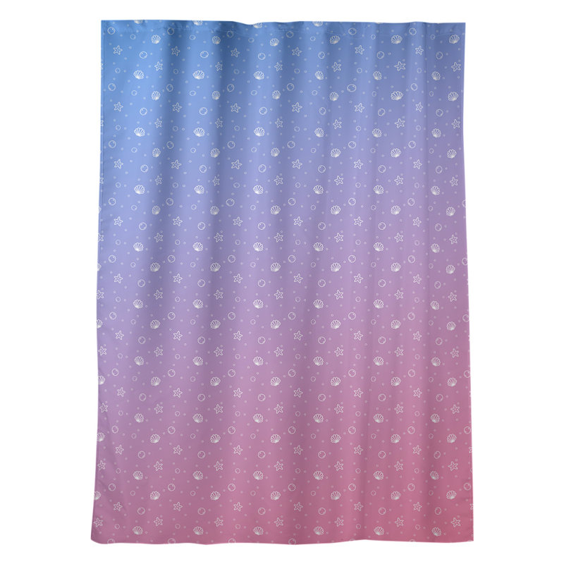 Fazio Room Darkening Curtain Single Panel, Pink/Blue