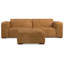 Rex 88" Genuine Leather Modular Sofa and Ottoman-98738256