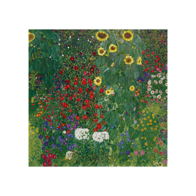 «Farm Garden with Flowers (Brewery Garden at Litzlberg on the Attersee)» par Gustav Klimt - Estampe numérique